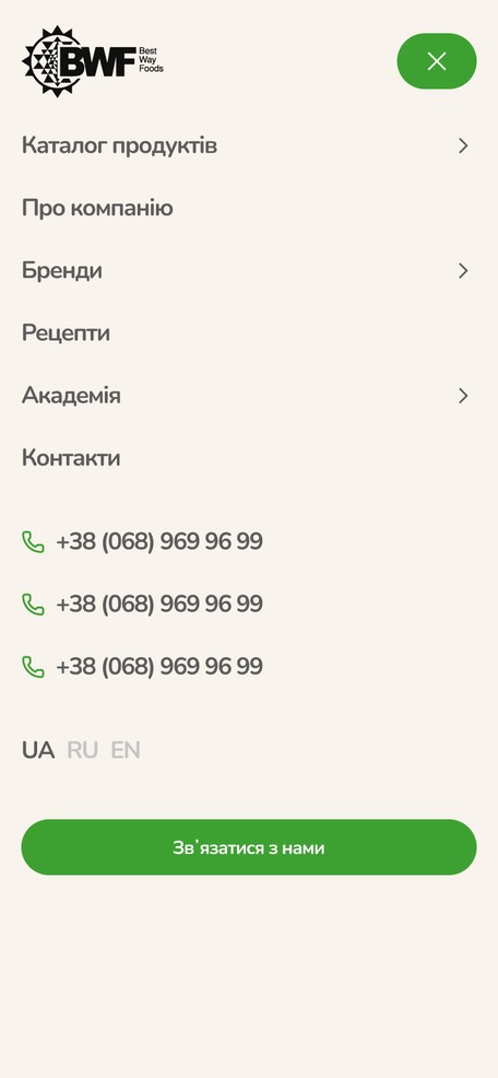 Мобильное меню