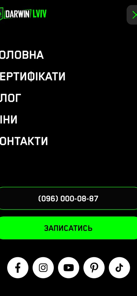 Мобильное меню