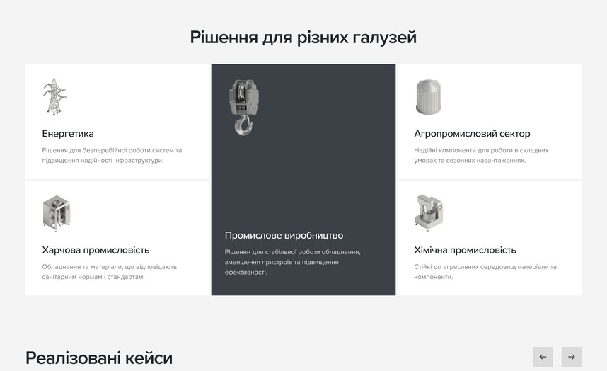 Рішення для різних галузей