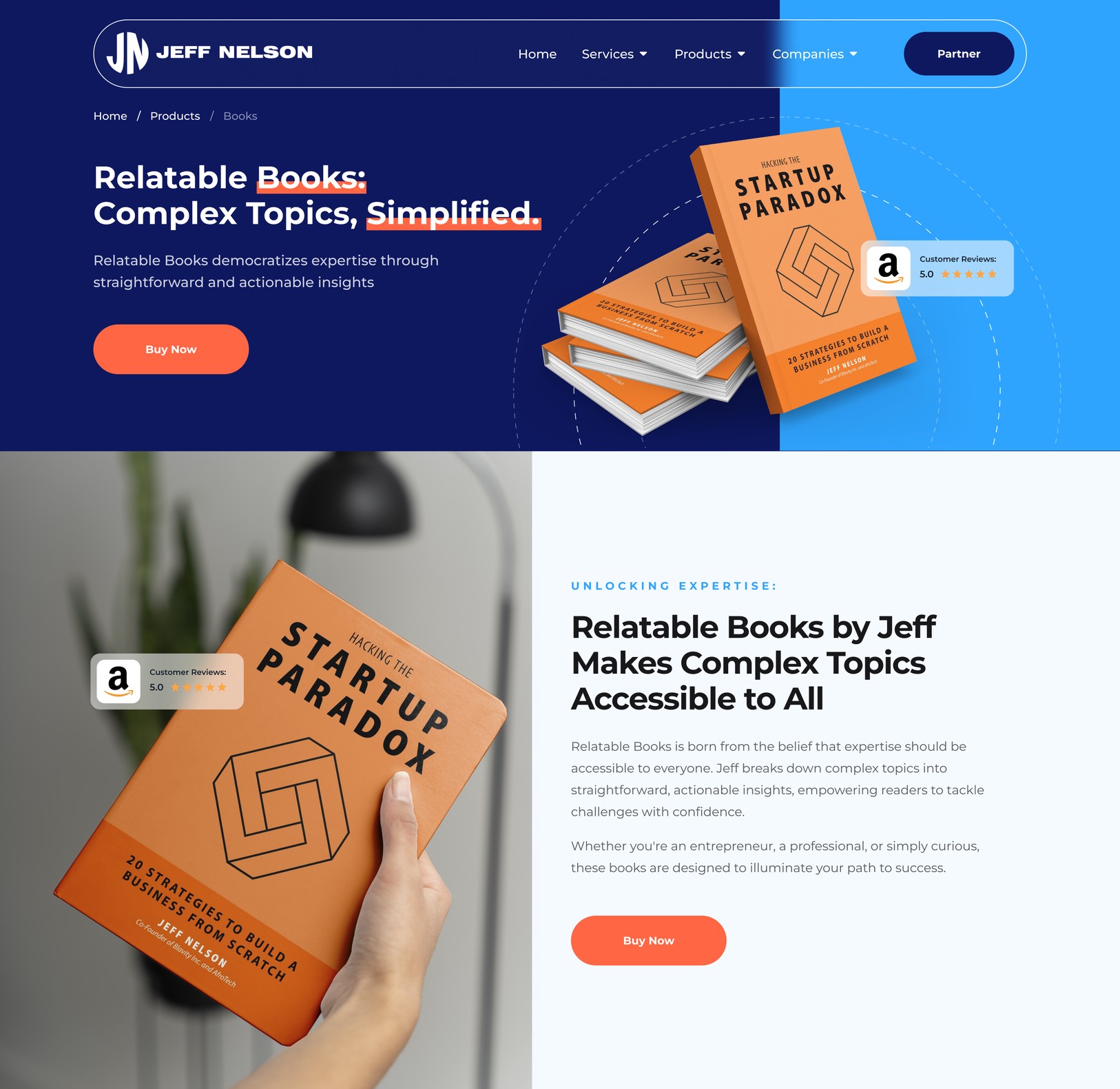 Страница книг