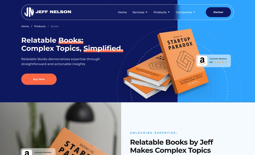 Страница книг