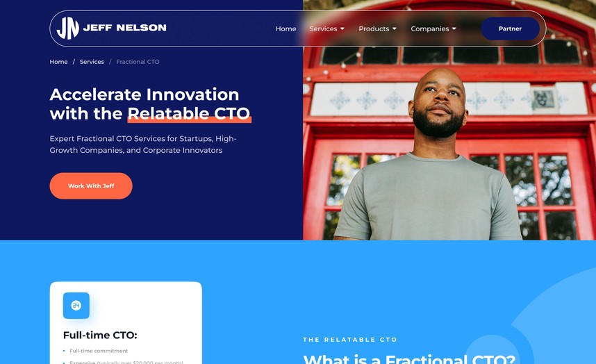 Страница услуги Fractional CTO