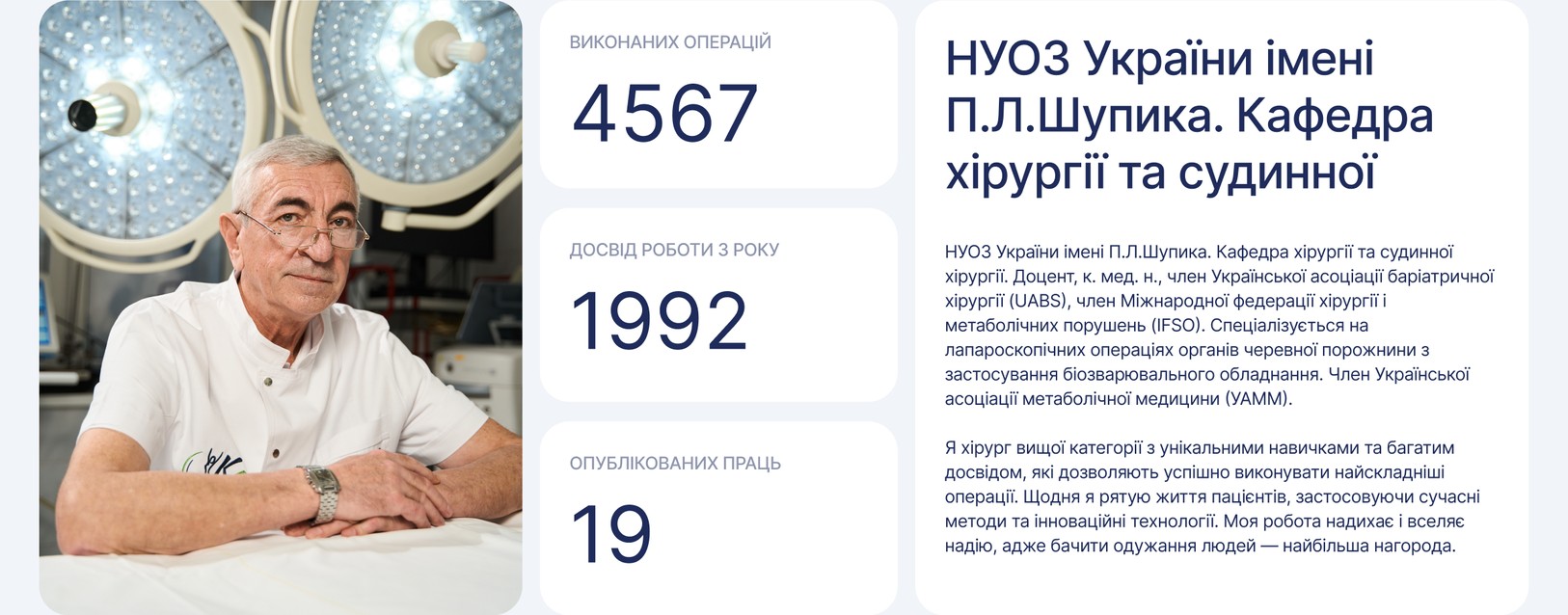 Регалии хирурга в цифрах