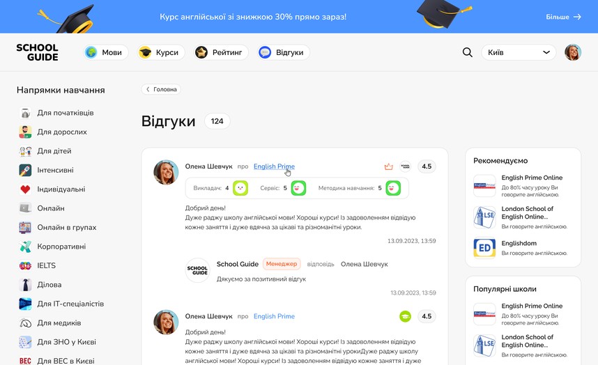 Усі відгуки порталу