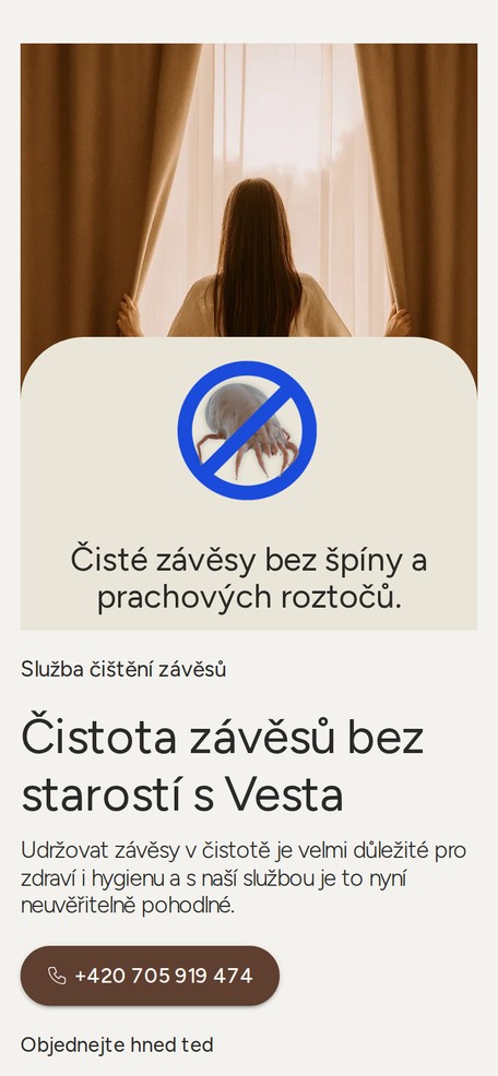 Сторінка послуги прання штор
