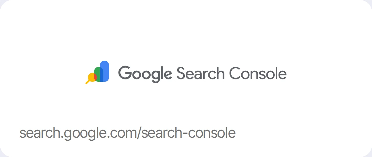 Логотип Google Search Console, сервис по адресу search.google.com/search-console