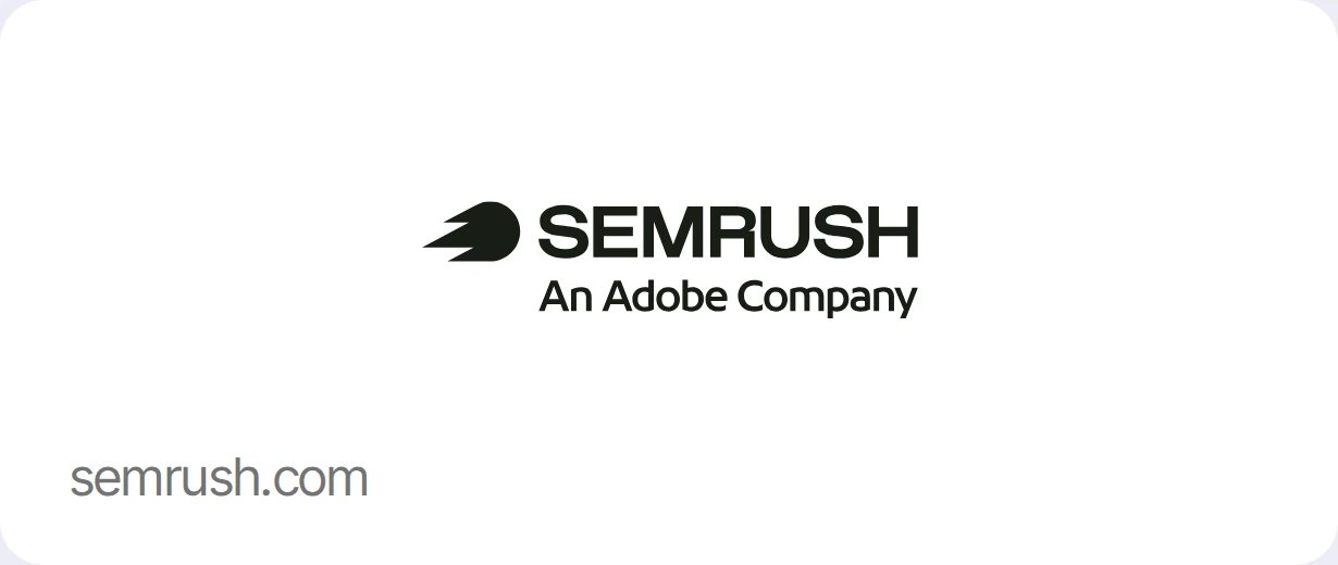 Логотип Semrush, сервис по адресу semrush.com