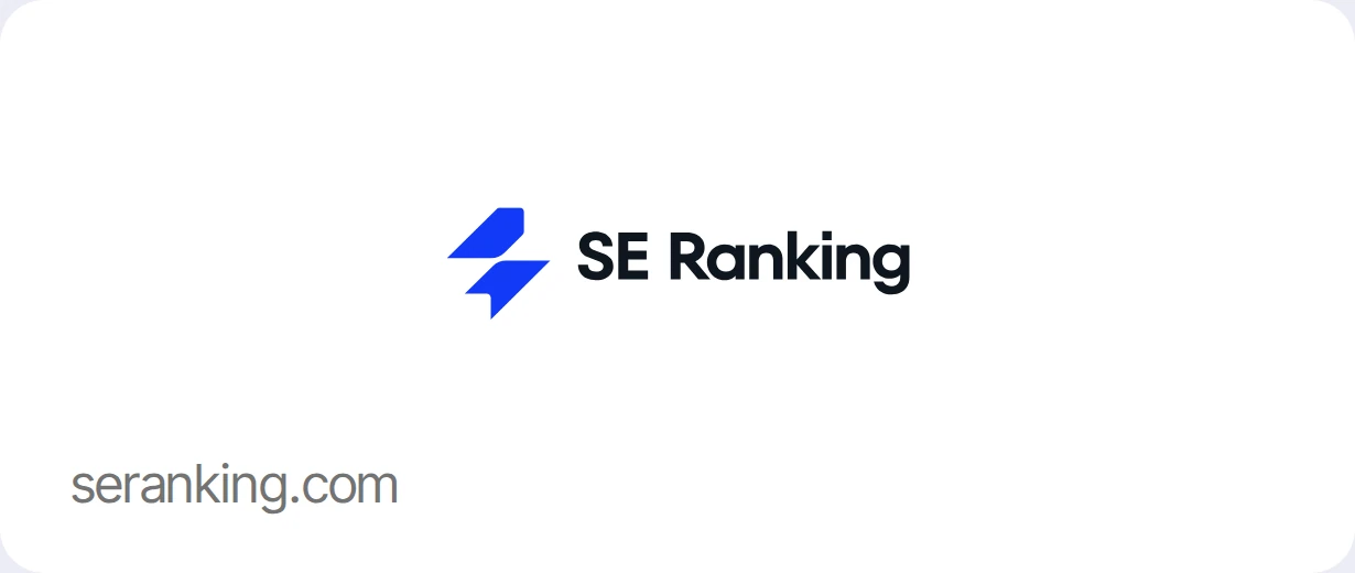 Логотип SE Ranking, сервис по адресу seranking.com