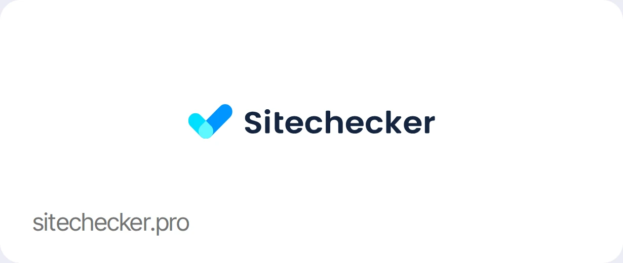 Логотип Sitechecker, сервис по адресу sitechecker.pro